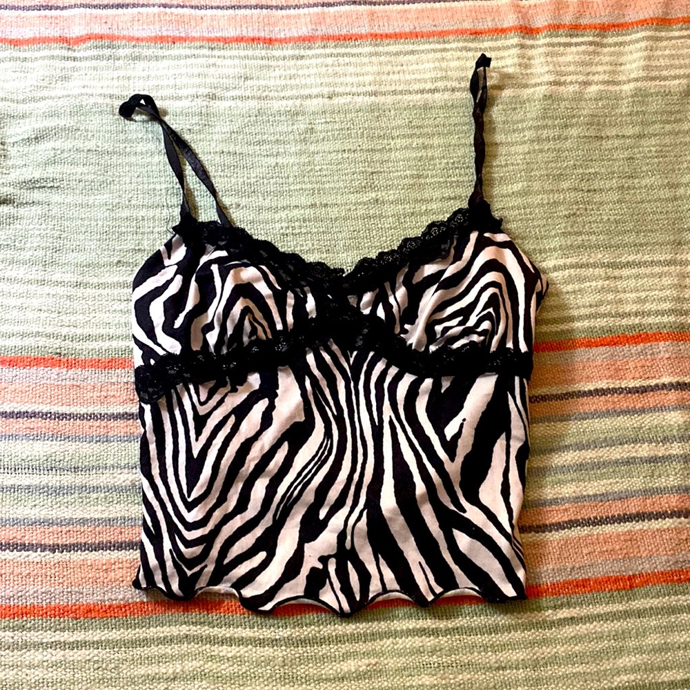 Zebra print top